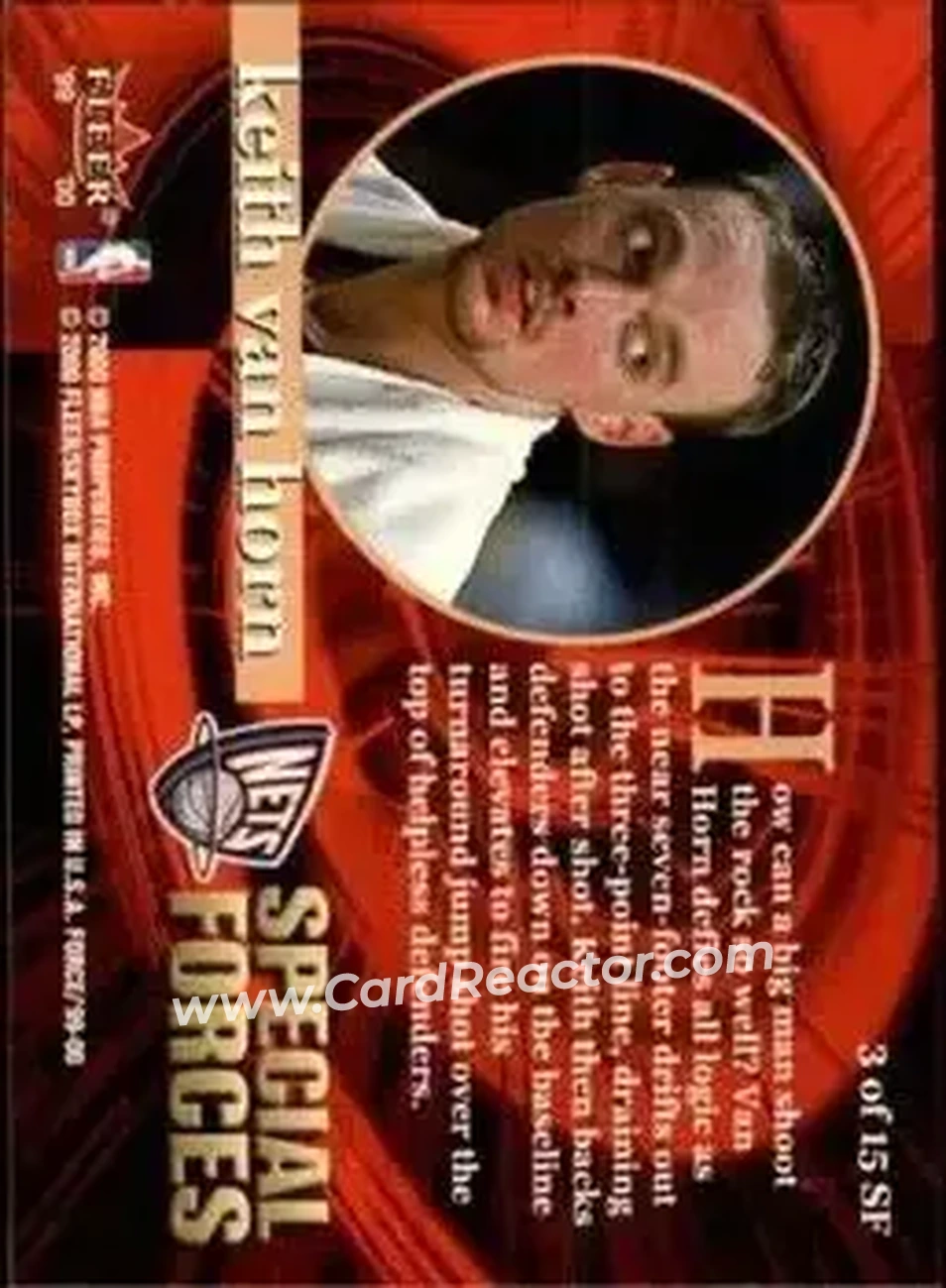 Back of Keith Van Horn