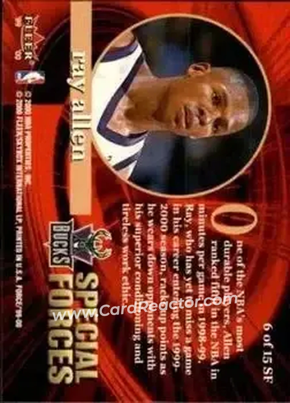 Back of Ray Allen