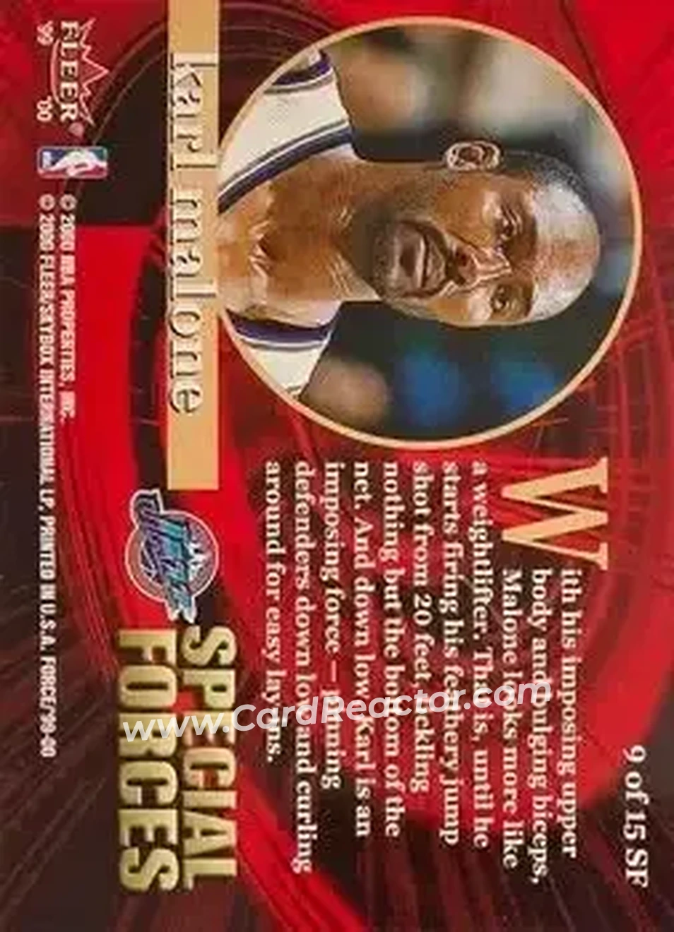 Back of Karl Malone