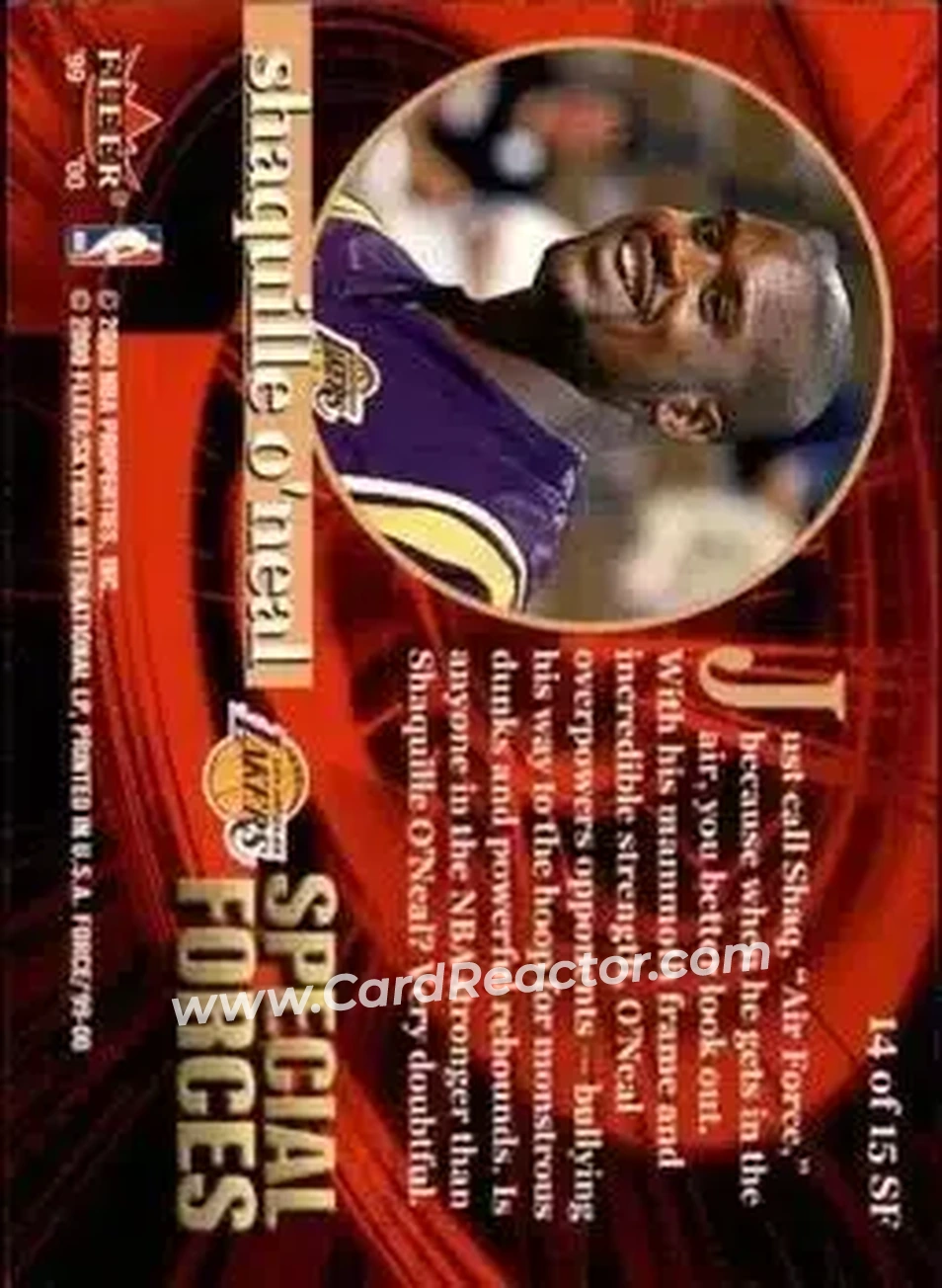 Back of Shaquille O'Neal