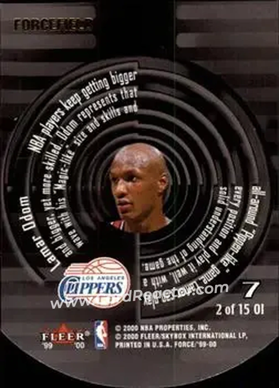 Back of Lamar Odom