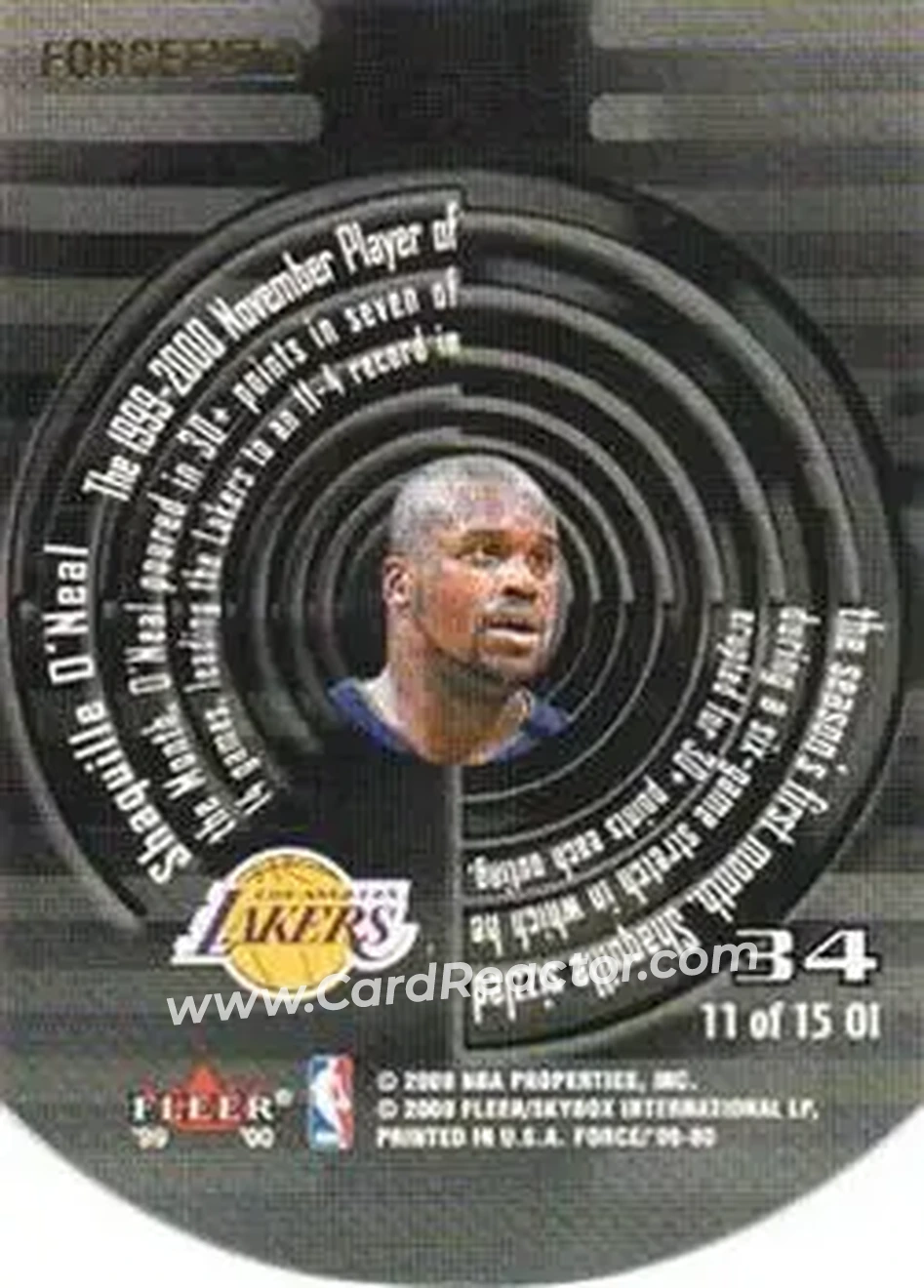 Back of Shaquille O'Neal