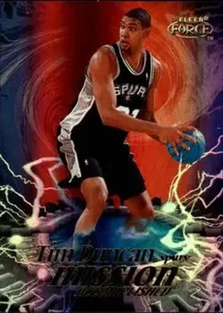 1999-00 Fleer Force #4 MA Mission Accomplished Forcefield Tim Duncan
