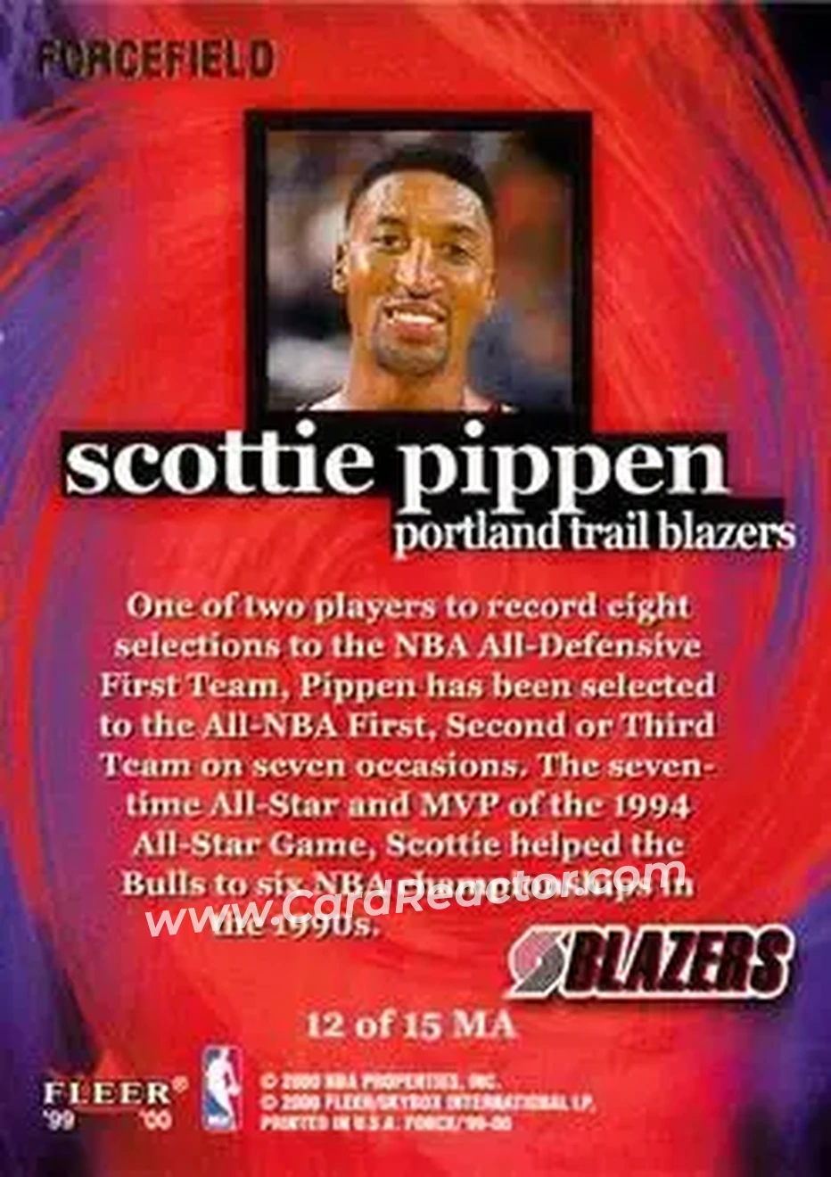 Back of Scottie Pippen