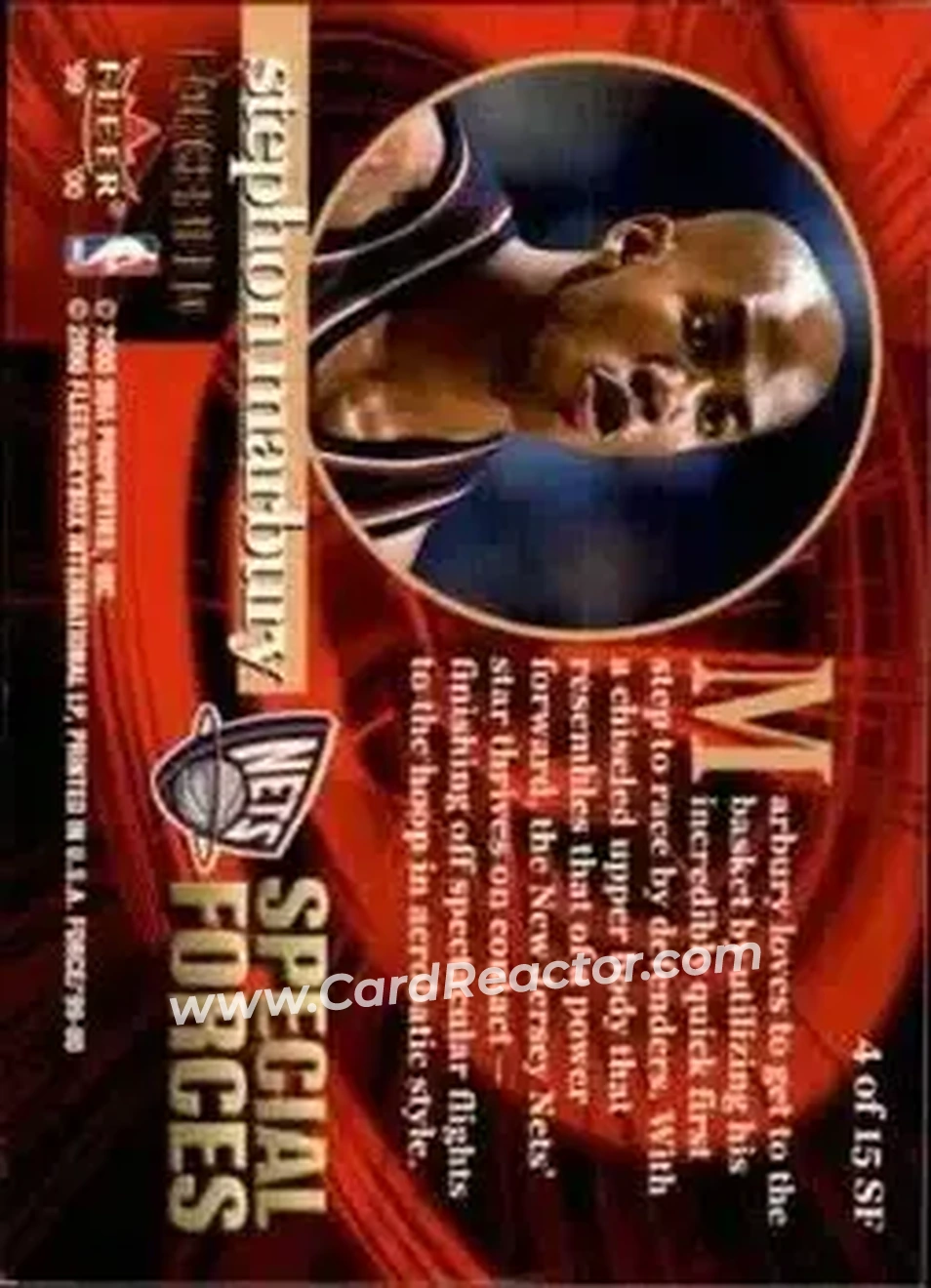 Back of Stephon Marbury