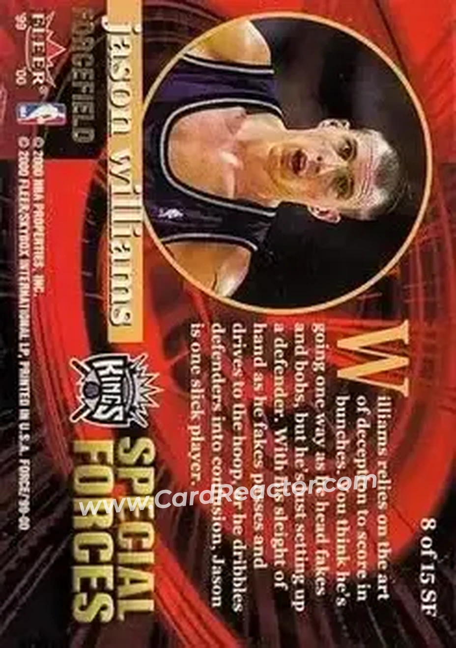 Back of Jason Williams