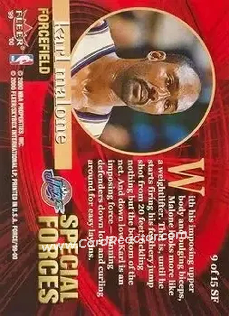 Back of Karl Malone