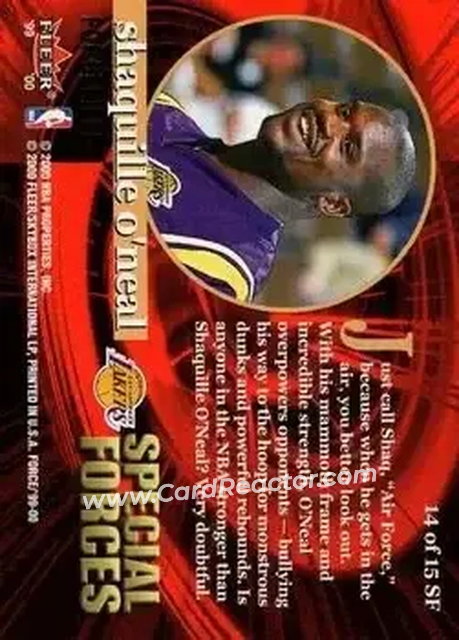 Back of Shaquille O'Neal
