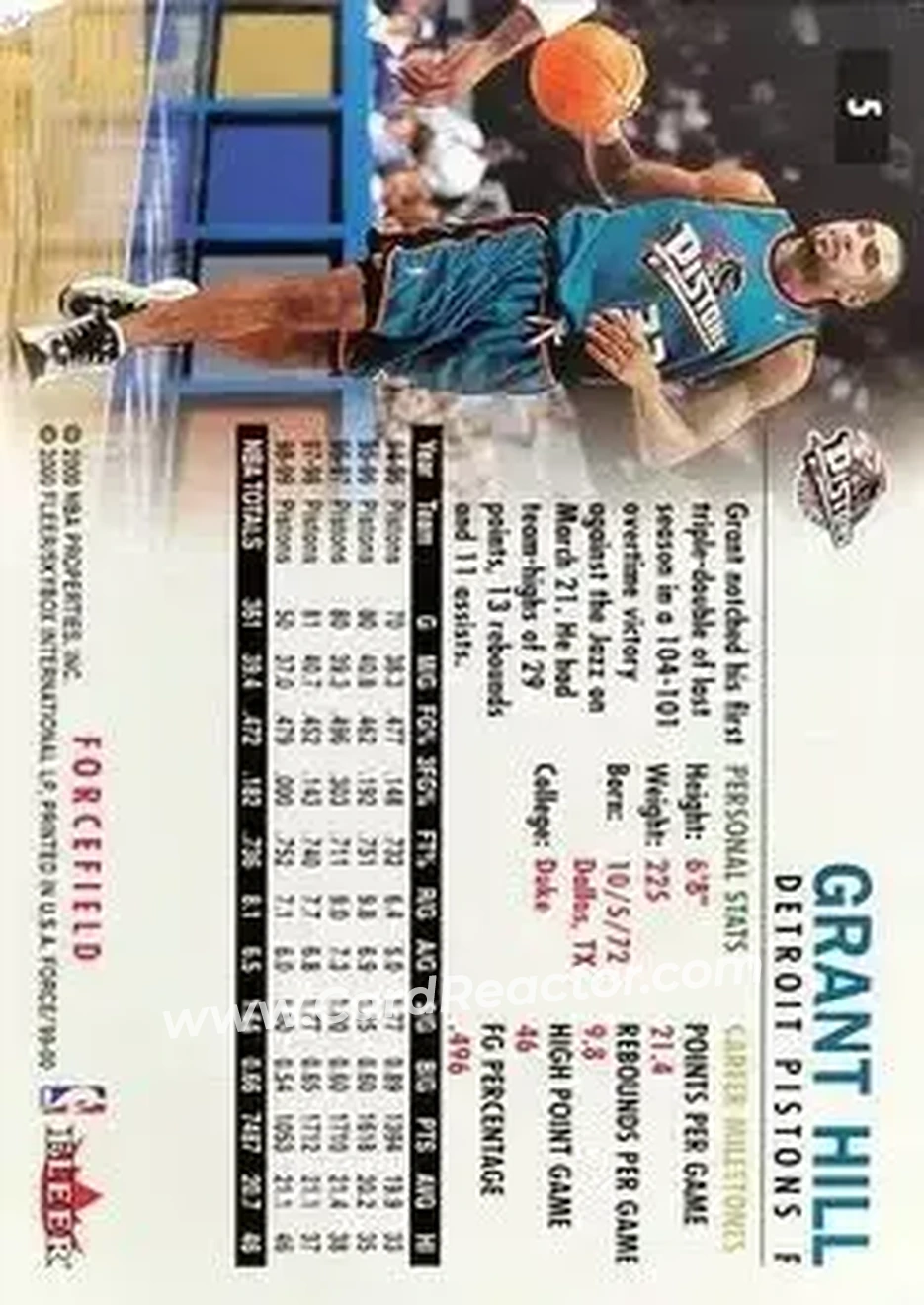 Back of Grant Hill