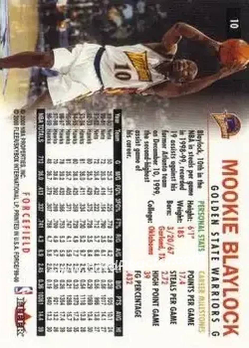 Back of Mookie Blaylock