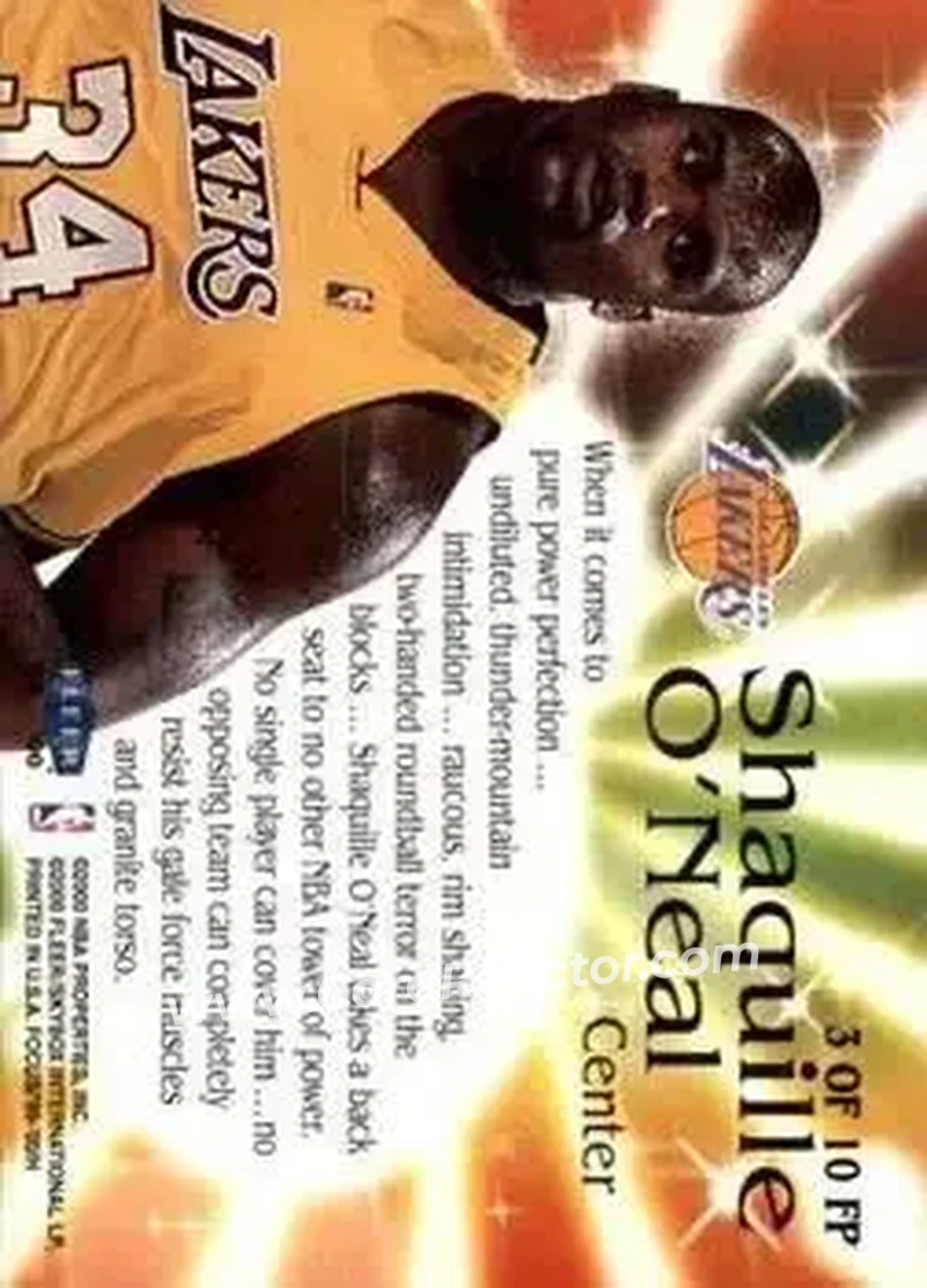Back of Shaquille O'Neal