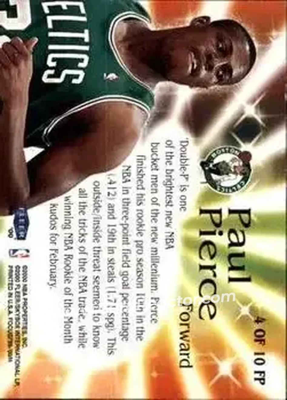 Back of Paul Pierce