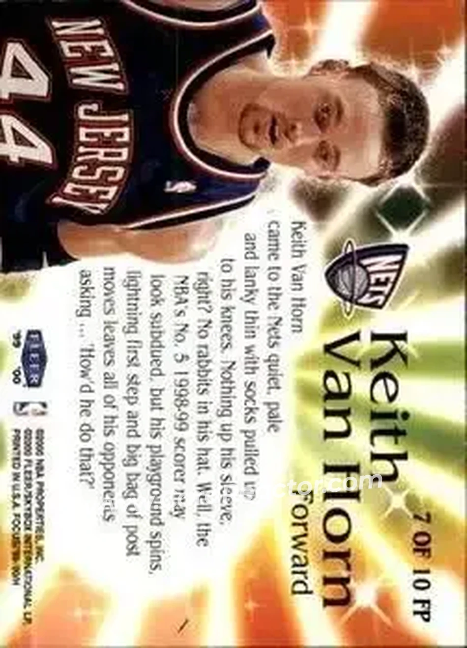 Back of Keith Van Horn