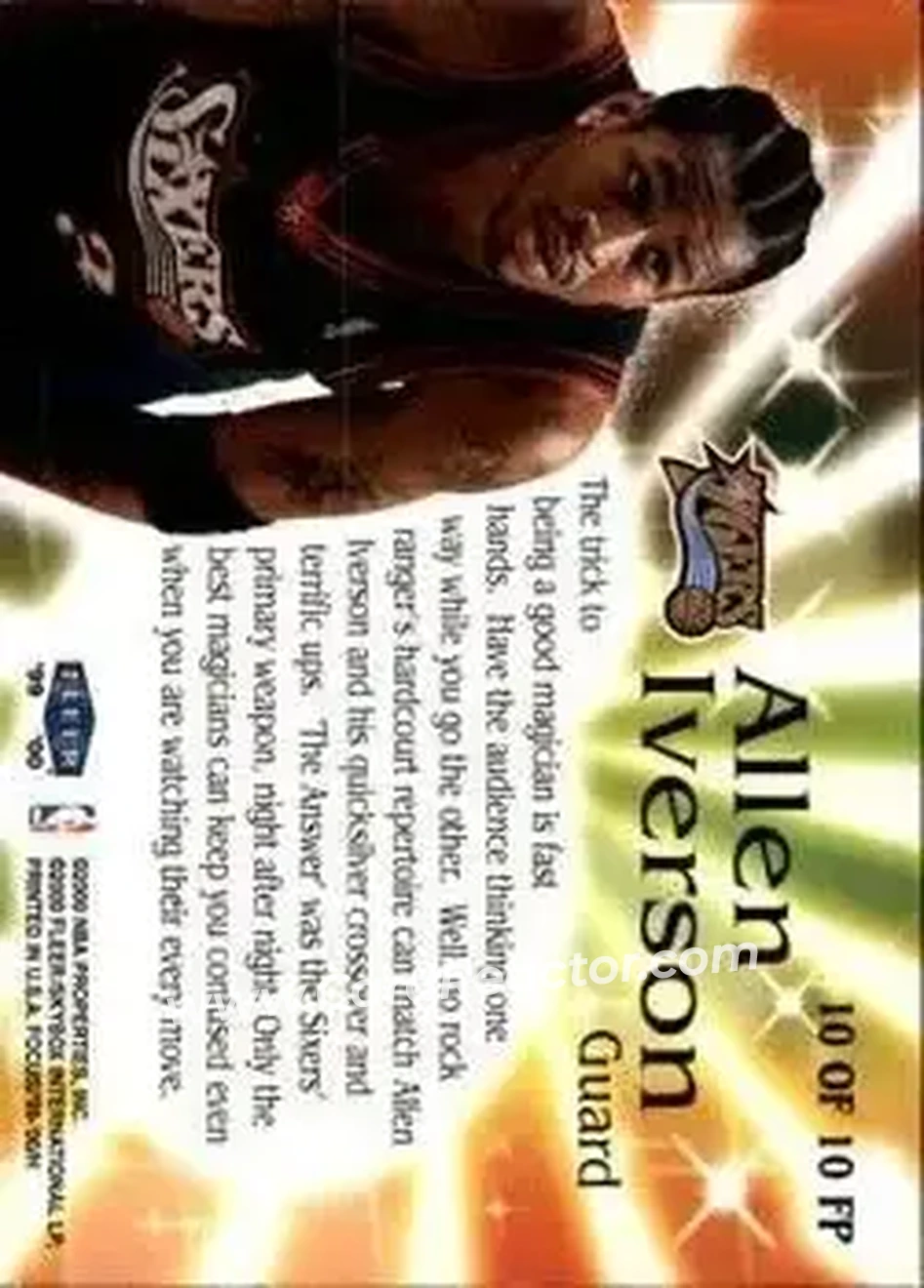 Back of Allen Iverson