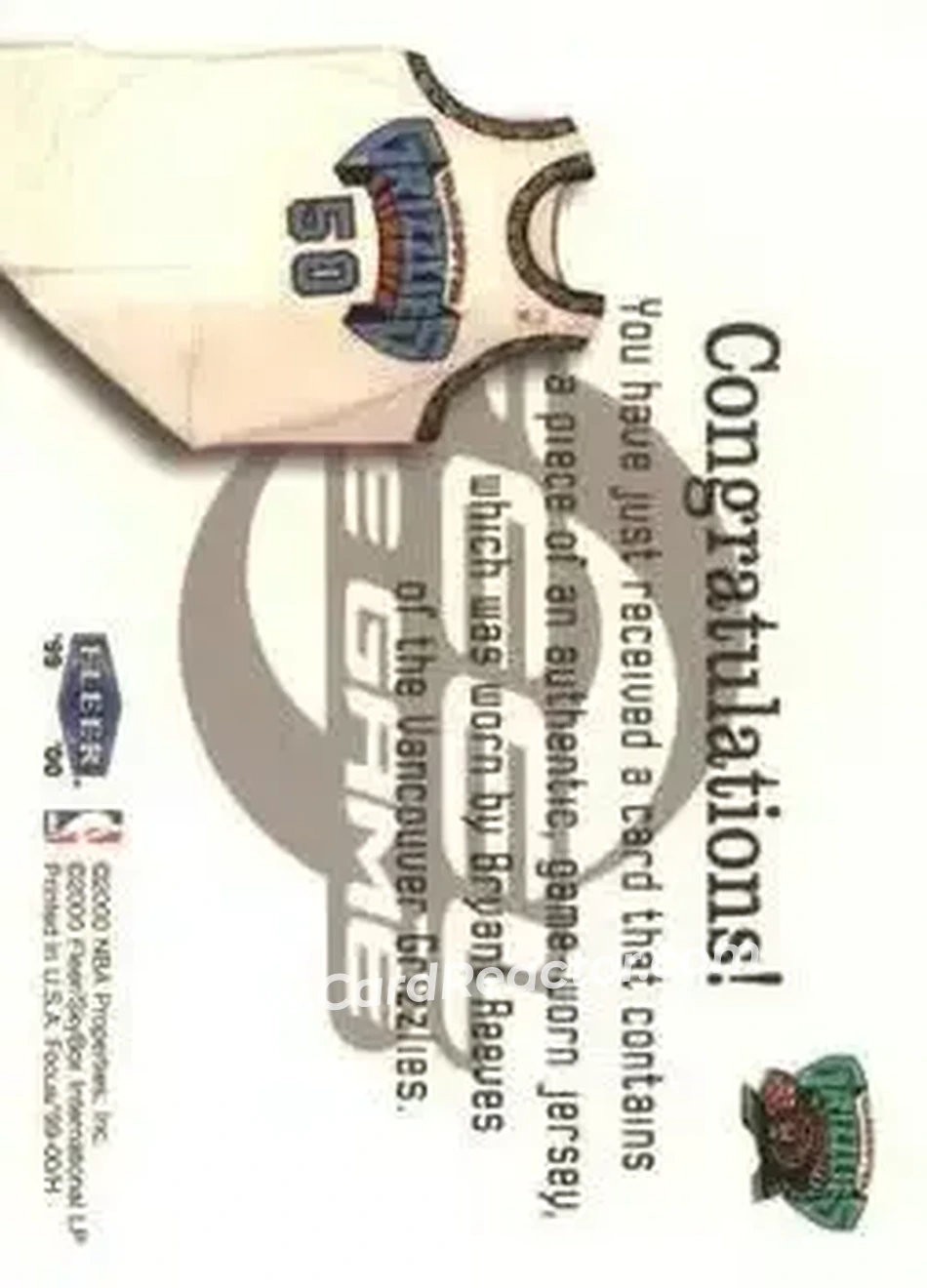 Back of Bryant Reeves