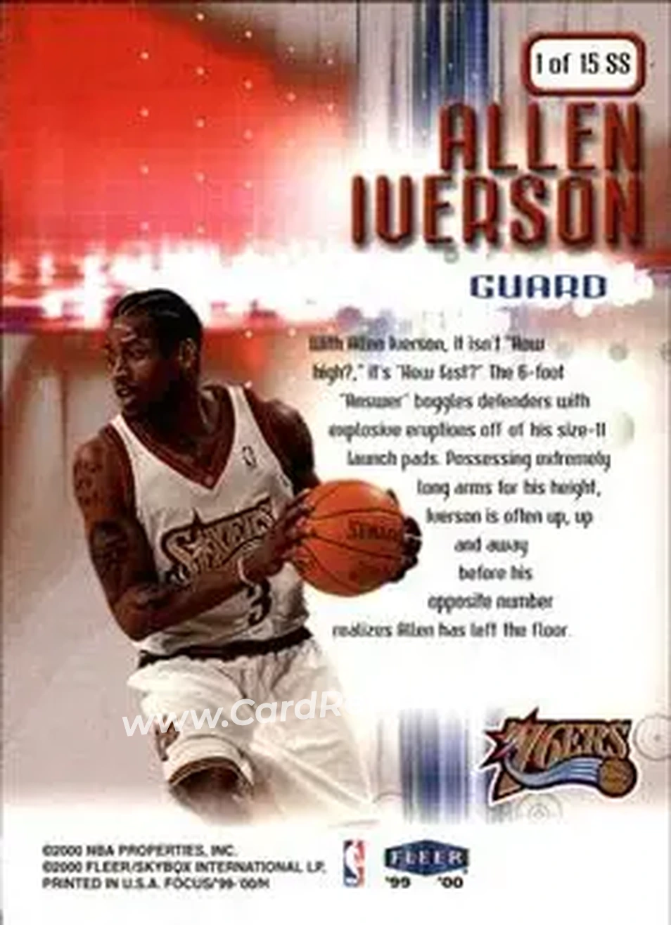 Back of Allen Iverson