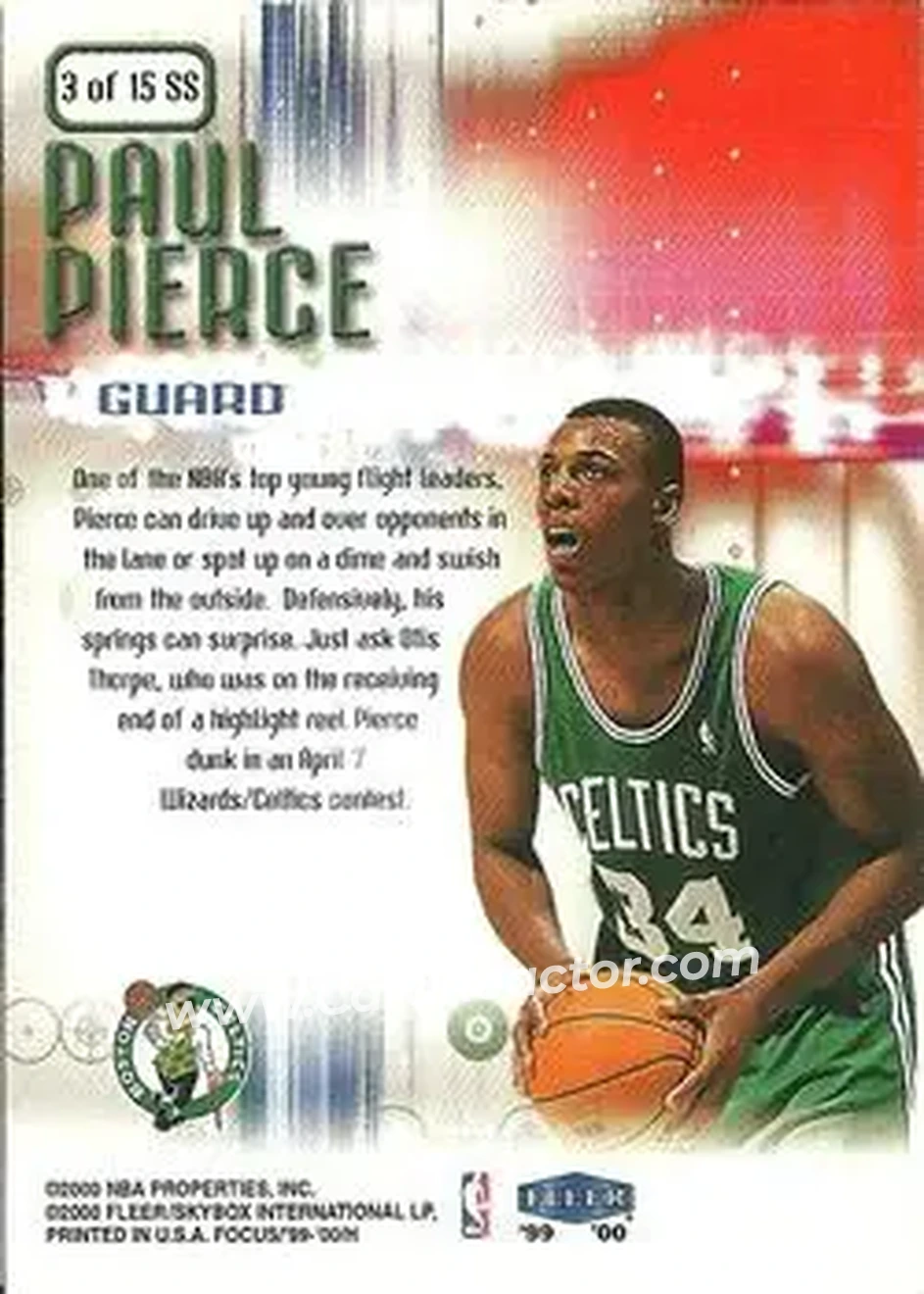 Back of Paul Pierce
