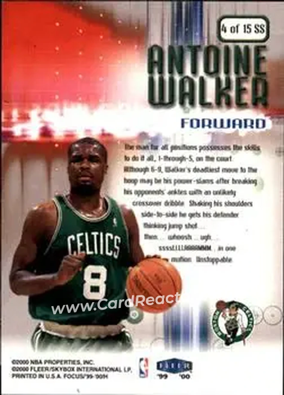 Back of Antoine Walker