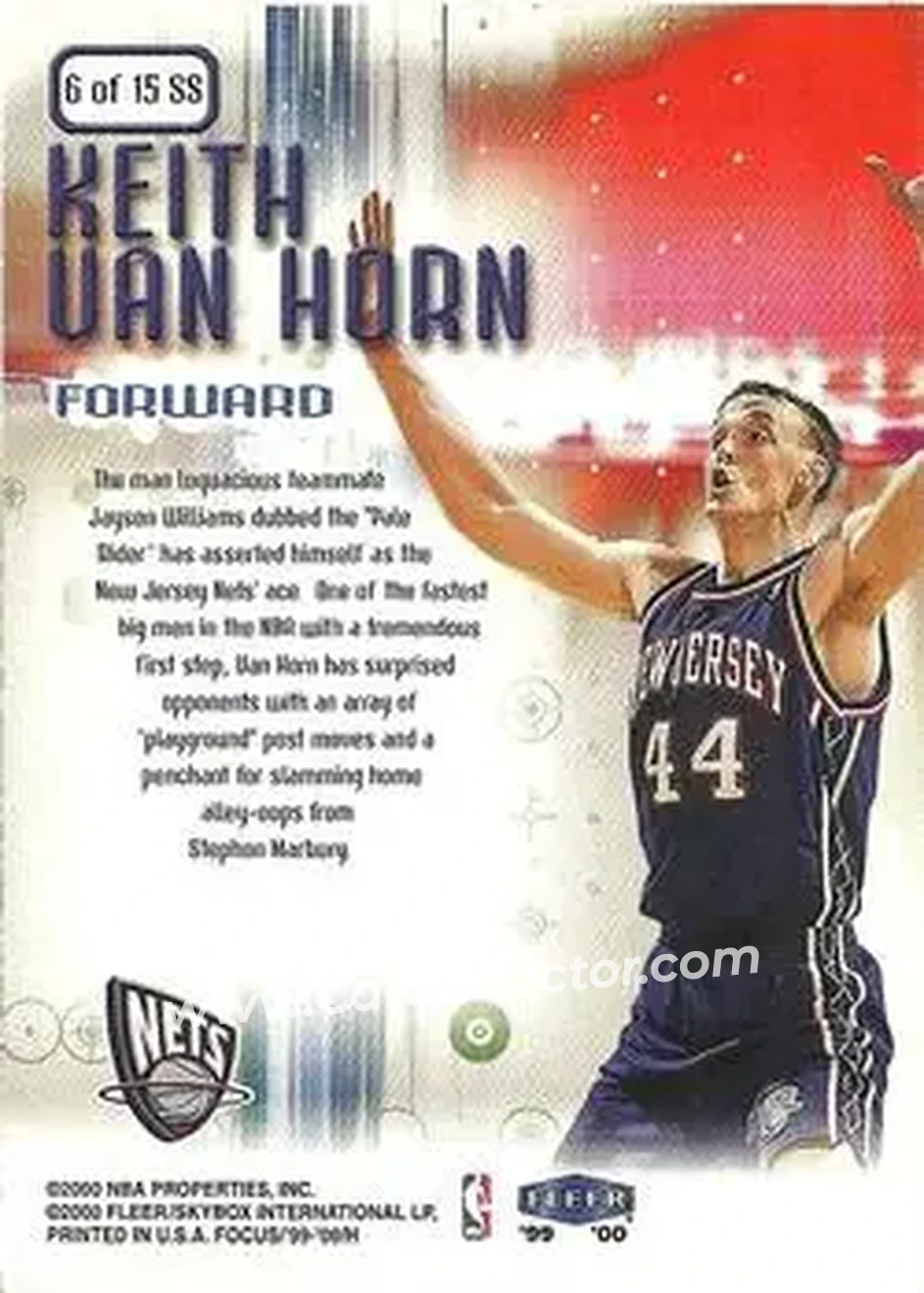 Back of Keith Van Horn
