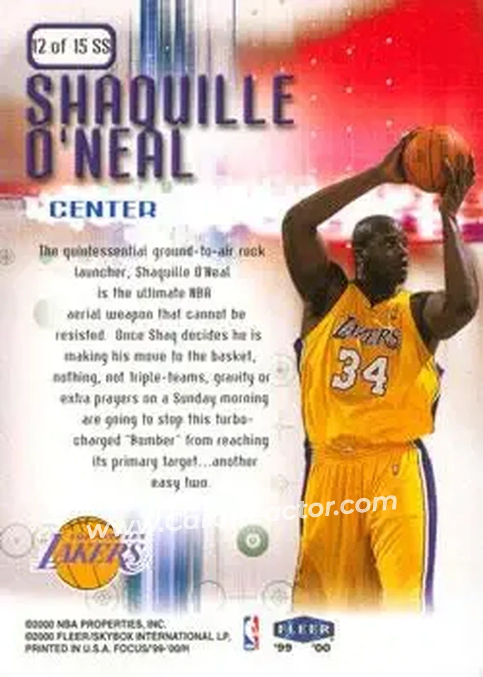 Back of Shaquille O'Neal
