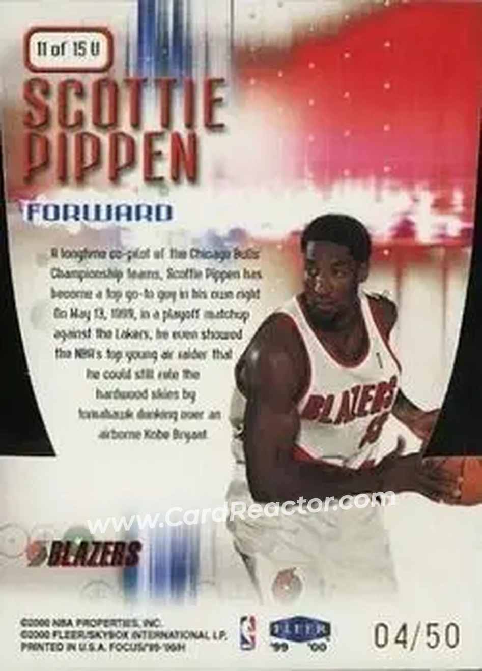Back of Scottie Pippen