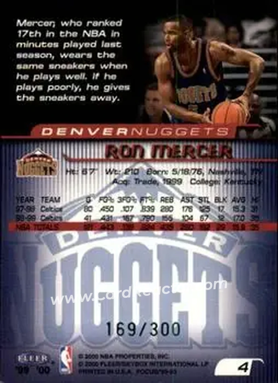 Back of Ron Mercer