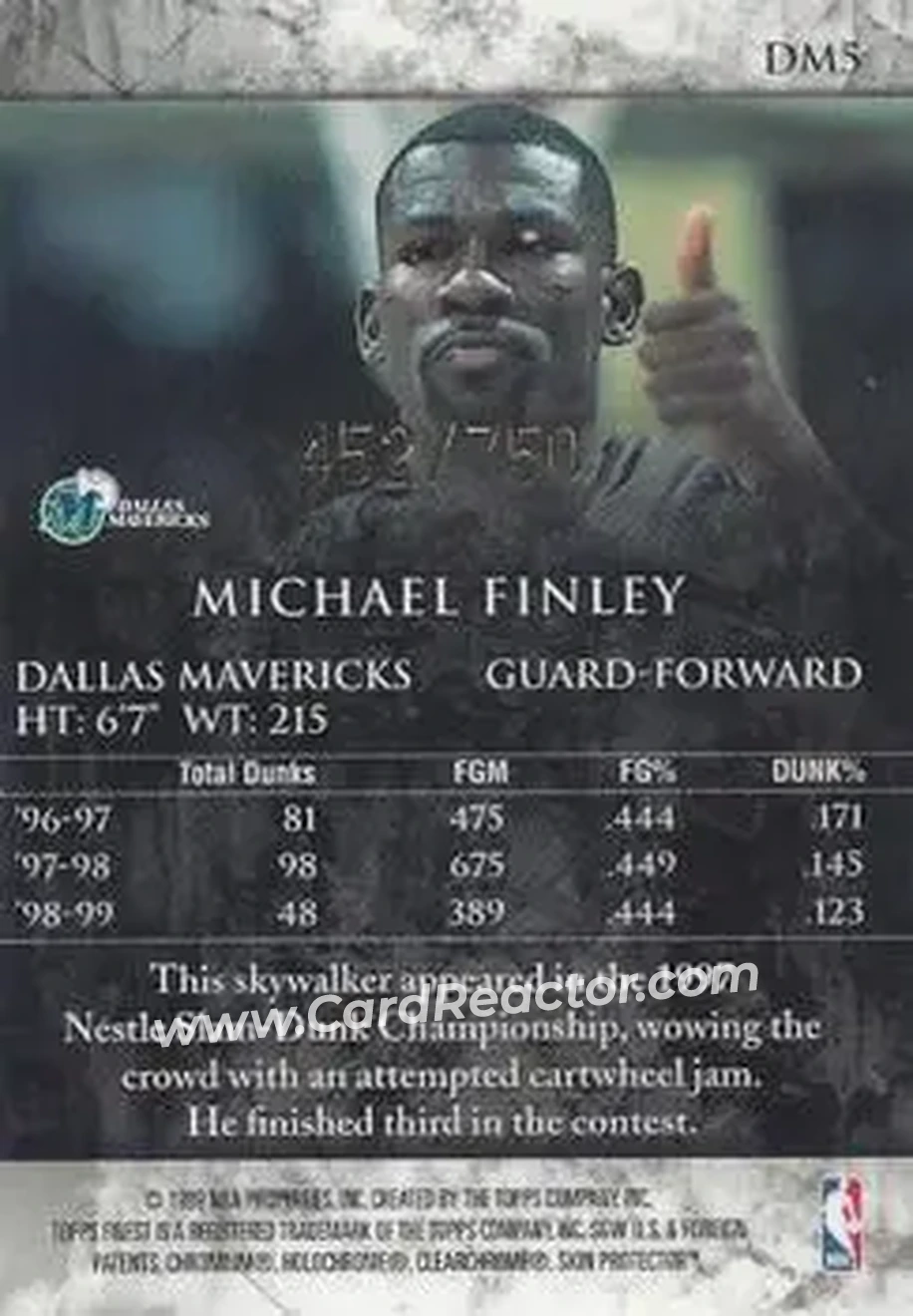 Back of Michael Finley