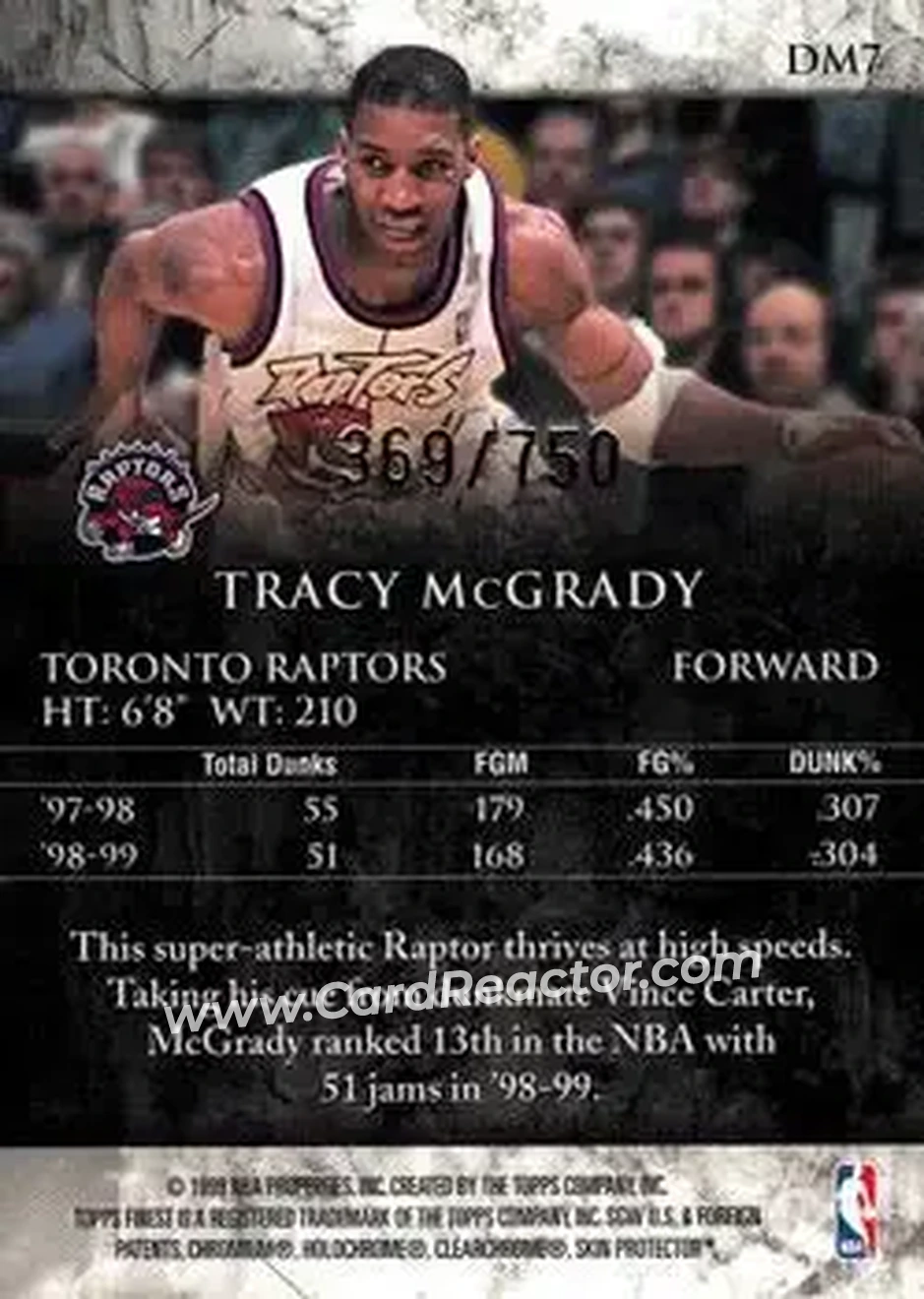 Back of Tracy McGrady
