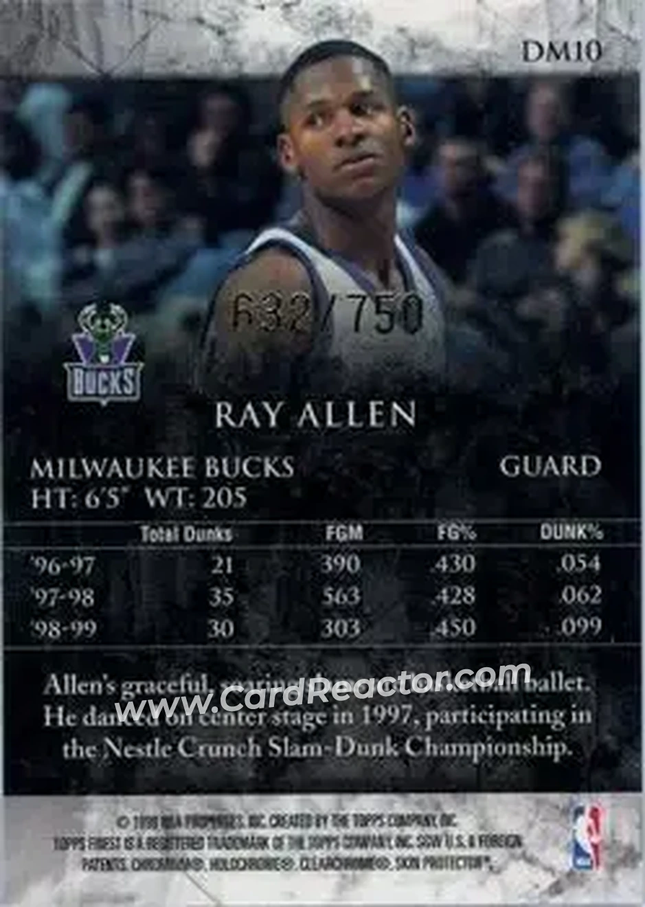 Back of Ray Allen