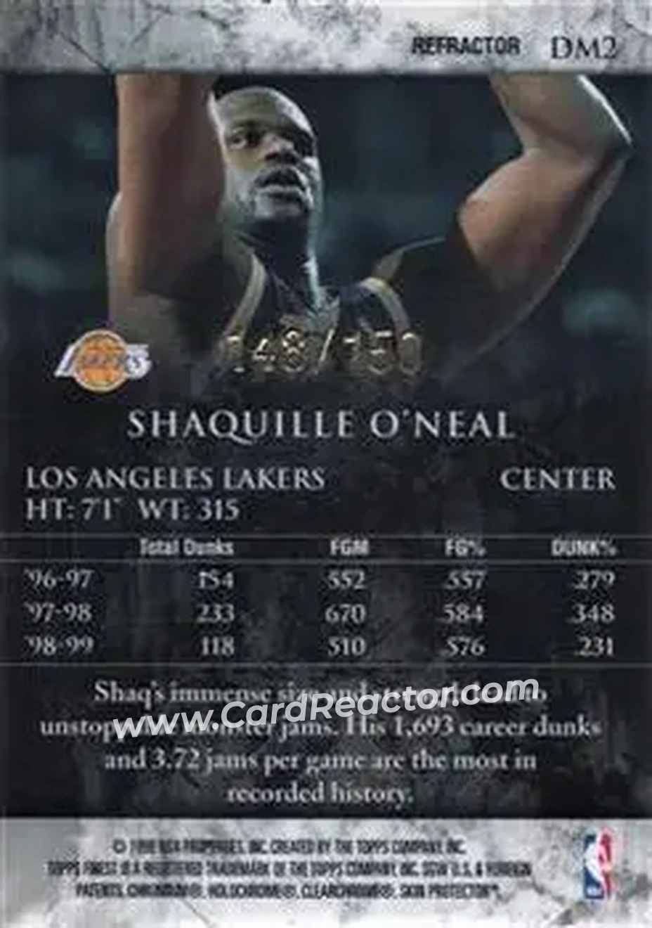 Back of Shaquille O'Neal