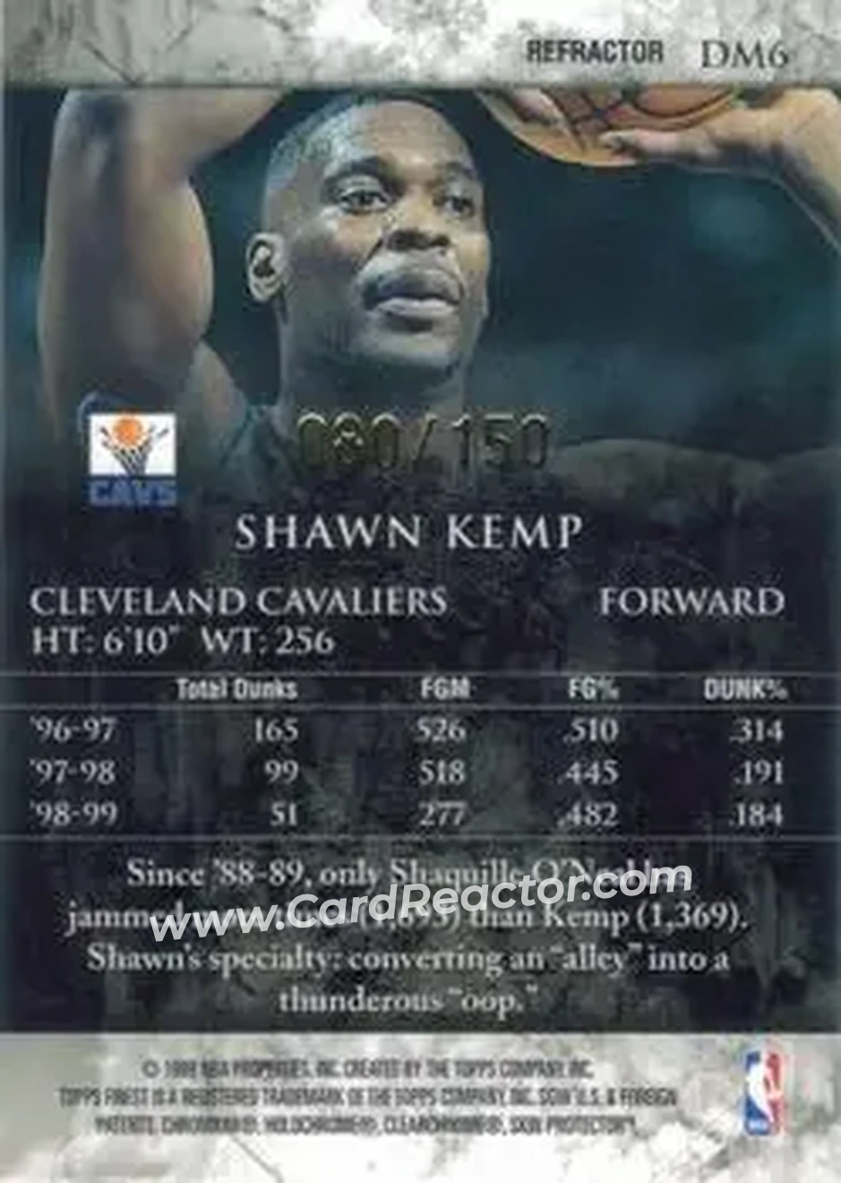 Back of Shawn Kemp