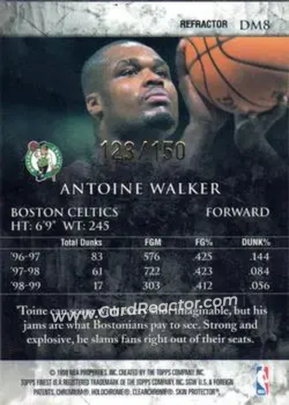 Back of Antoine Walker