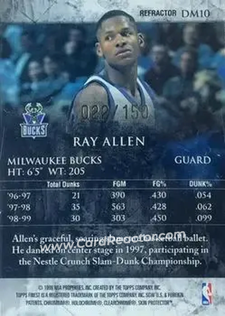 Back of Ray Allen