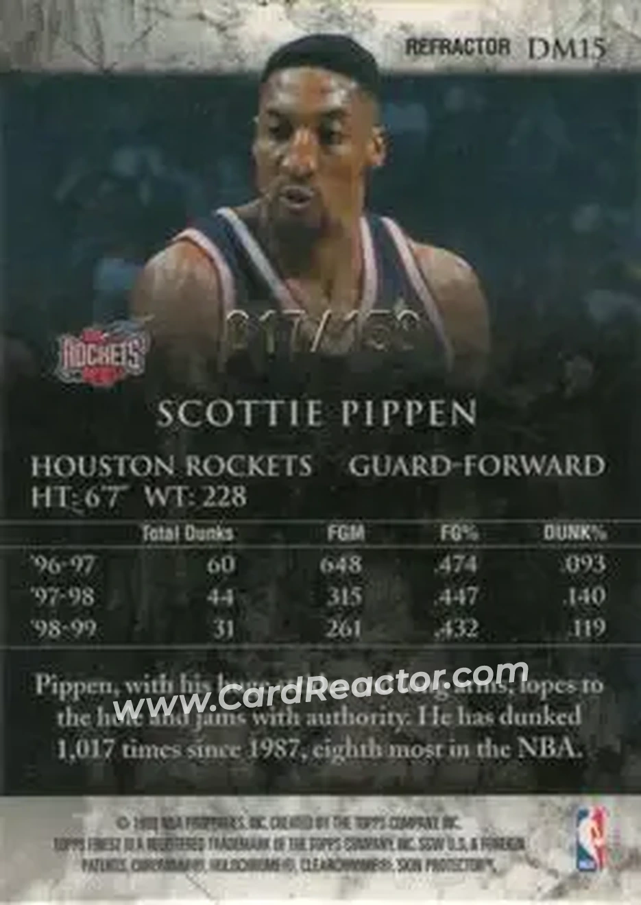 Back of Scottie Pippen