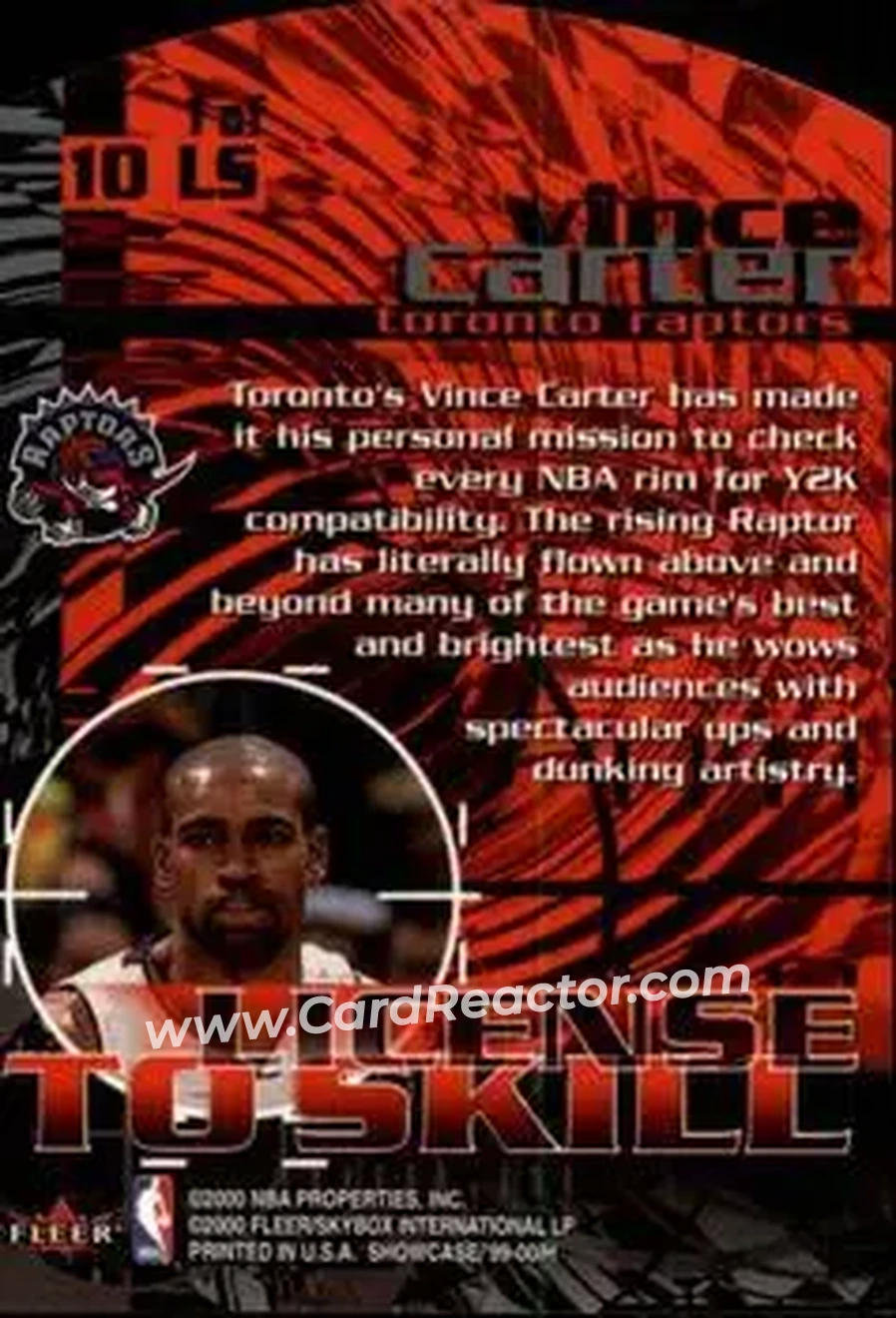 Back of Vince Carter