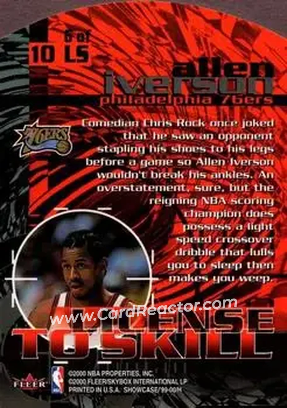 Back of Allen Iverson