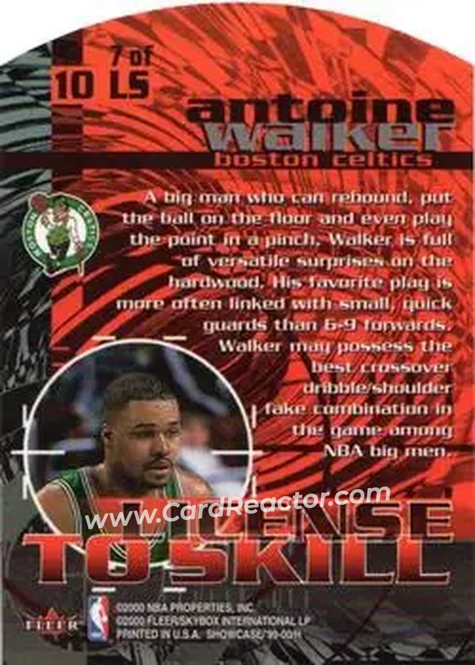 Back of Antoine Walker