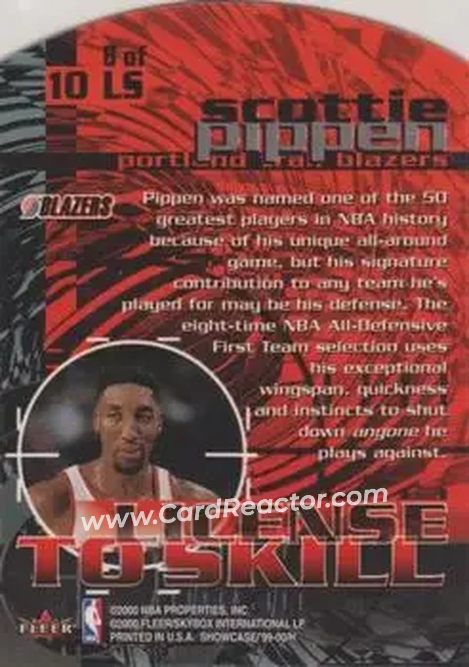 Back of Scottie Pippen