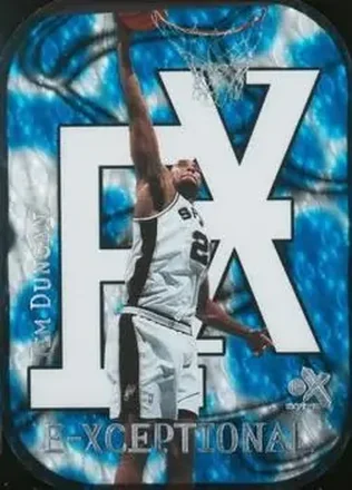 1999-00 E-X #9XC E-Xceptional Blue Tim Duncan