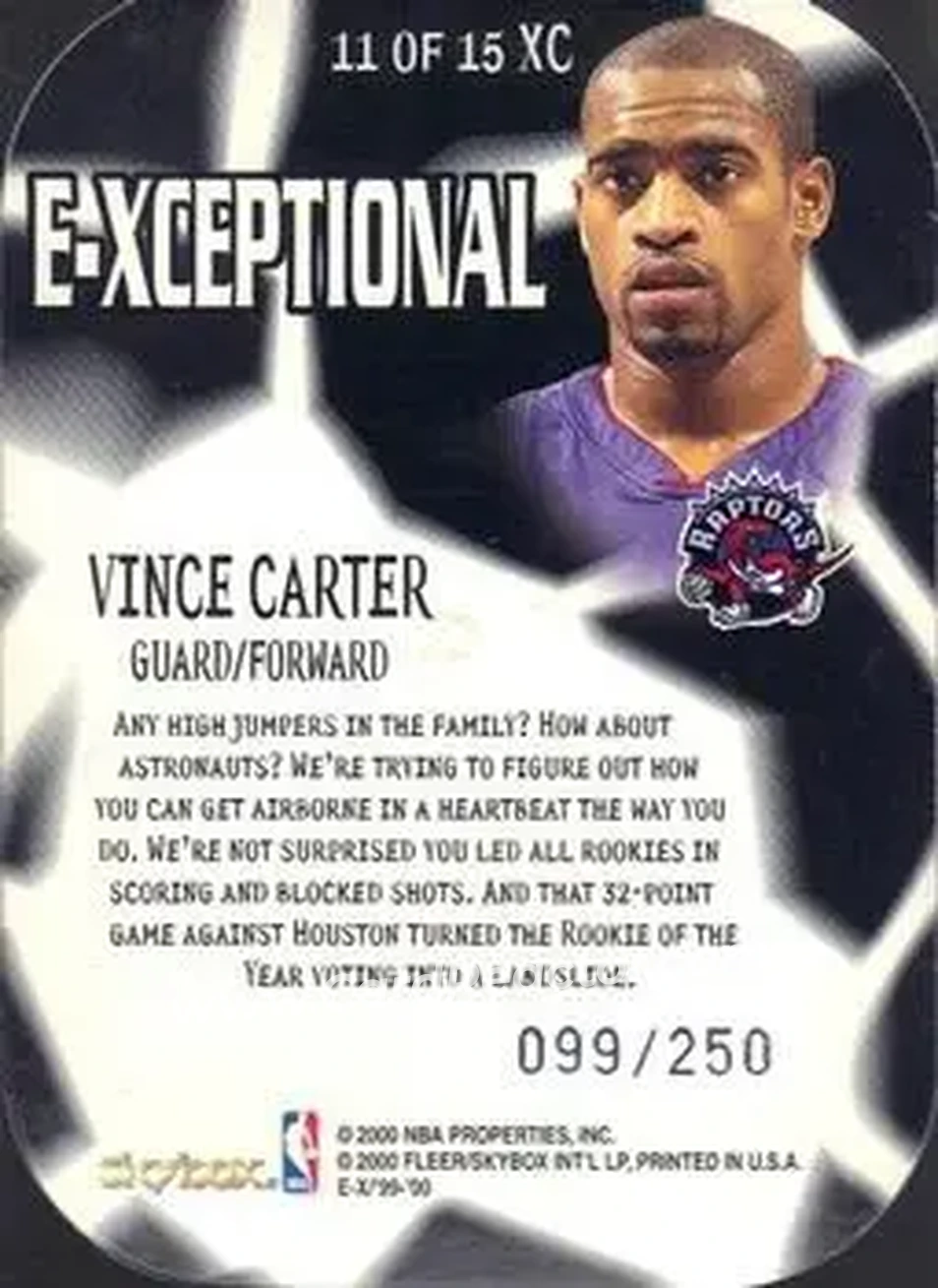 Back of Vince Carter