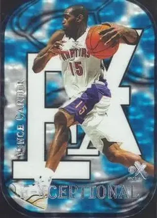 1999-00 E-X #11XC E-Xceptional Blue Vince Carter