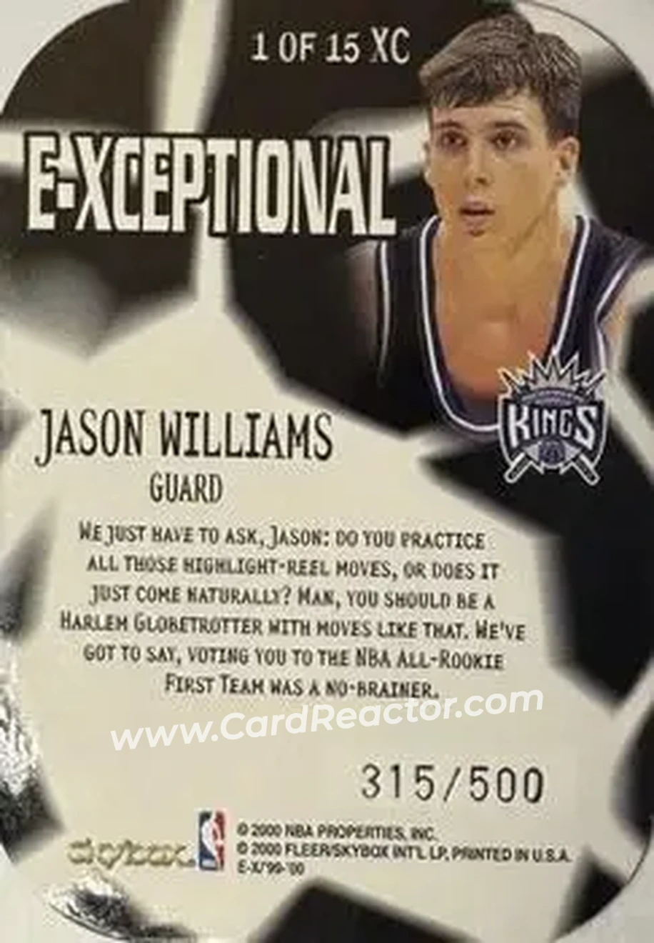 Back of Jason Williams