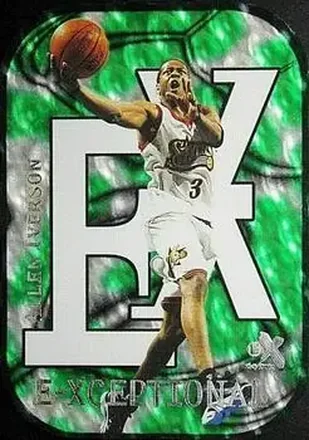 1999-00 E-X #3XC E-Xceptional Green Allen Iverson