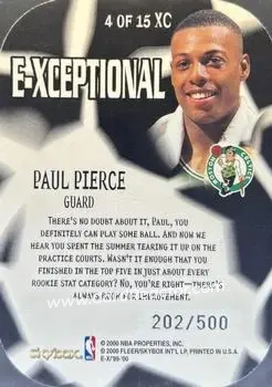 Back of Paul Pierce