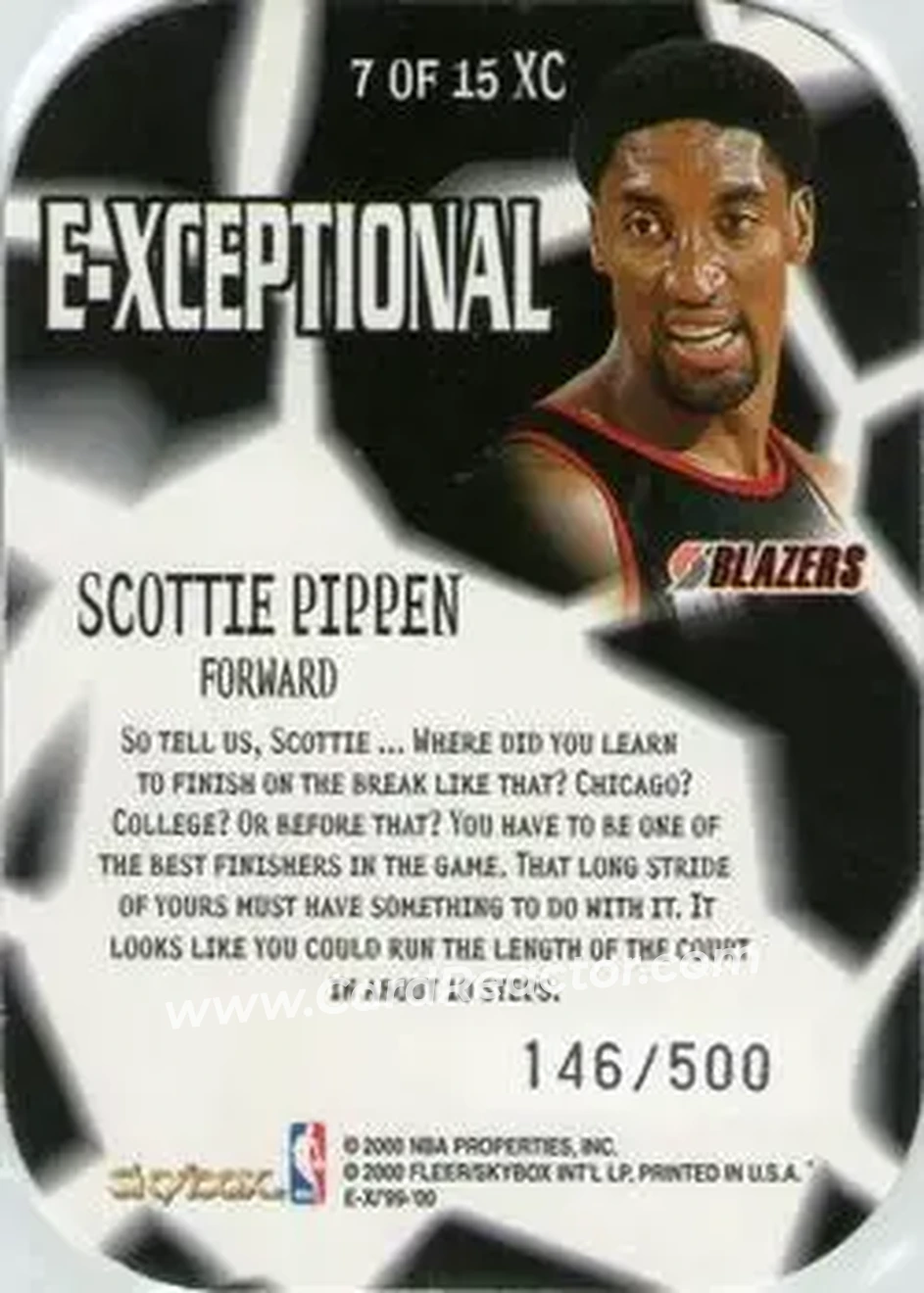Back of Scottie Pippen