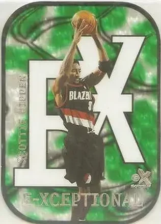 1999-00 E-X #7XC E-Xceptional Green Scottie Pippen