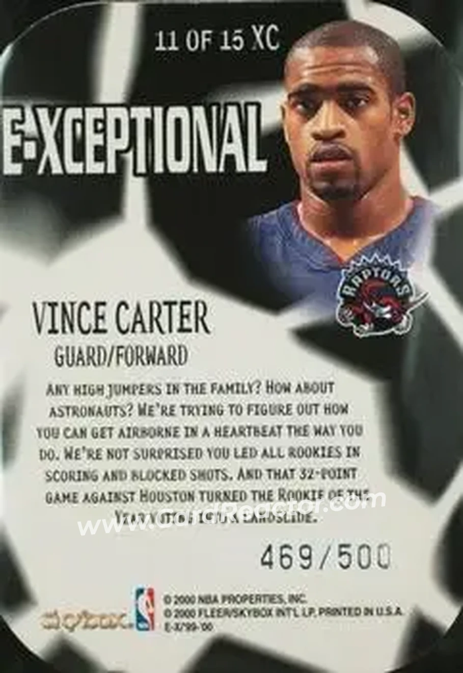 Back of Vince Carter