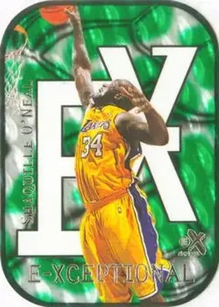 1999-00 E-X #12XC E-Xceptional Green Shaquille O'Neal