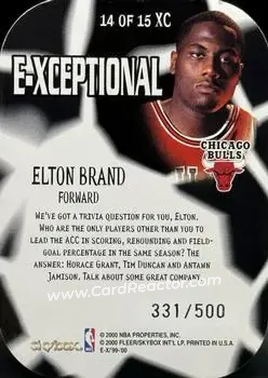 Back of Elton Brand