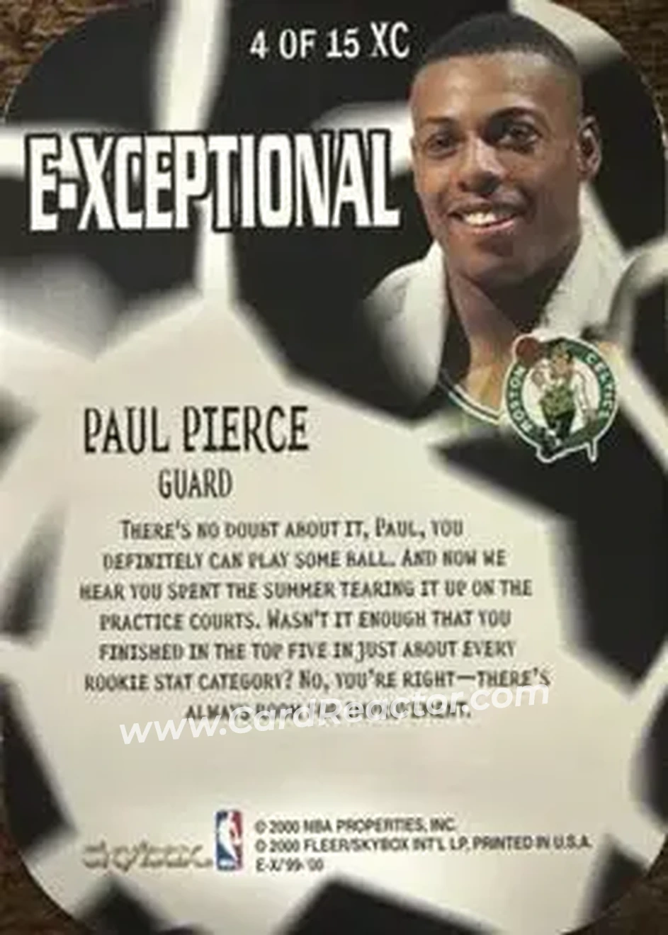 Back of Paul Pierce
